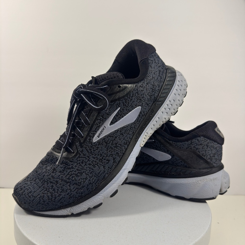 Brooks Adrenaline GTS 20 Mens Running Shoes Black Grey Sneakers Size 9.5